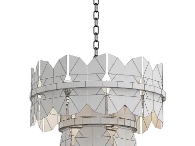 ioanna gold leaf chandelier 3D model