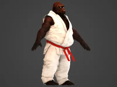 Gorilla Karateka Ape 3D model