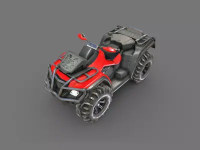 ATV Offroad Bike Low-poly 3D model