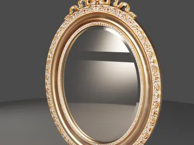Ellipse Framed Mirror 3D model