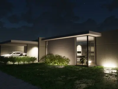 small one bedroom house 3D model