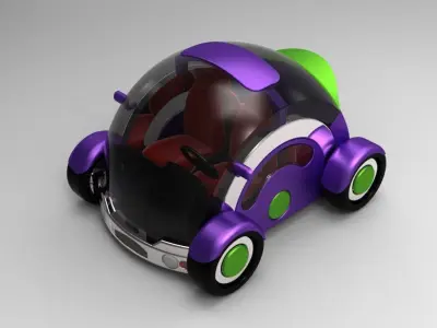 ECar metalbeetle 3D model
