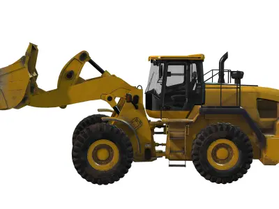 Wheel  Loader Low-poly 3D model