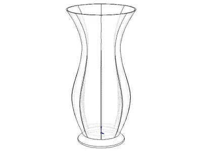 Green Plastic Vases For Flowers 3D model