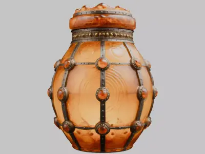 Stylized Vase 3D Model Low-poly 3D model