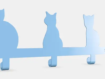 BARNDROM Hanger with 3 hooks Low-poly 3D model