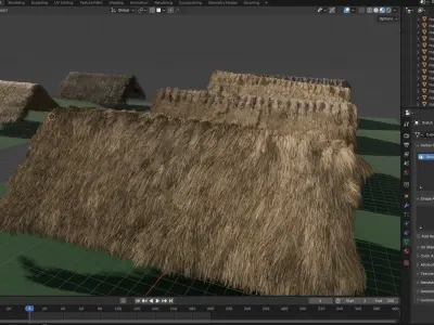 Thatch Hut Roof For Games and Films 3D model