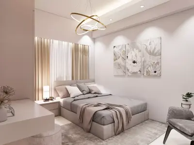 LUXURY MASTER BEDROOM 19 INTERIOR  Low-poly 3D model