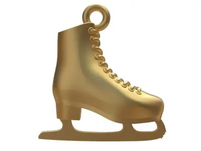 Women Jewelry Pendant Figure Skate 3dm stl ztl obj 3D print model