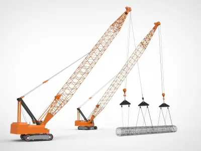 Crane Caisson 3D model