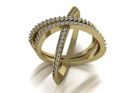 Jewelry Ring Gold 3D print model 35