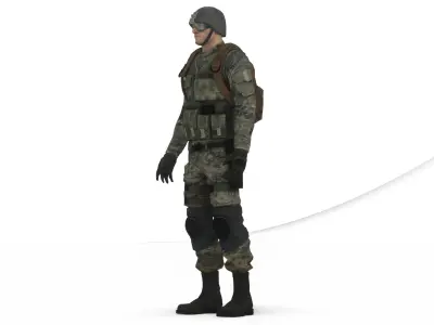 Modern US Infantry Soldier Tactical Gear 3D Model Low-poly 3D model