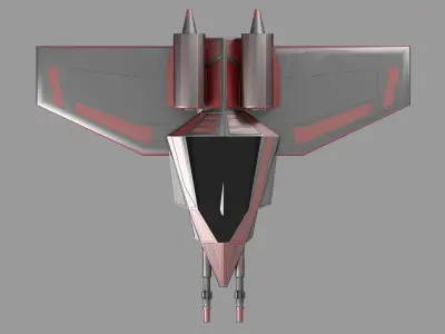 Small Space Fighter Free 3D model