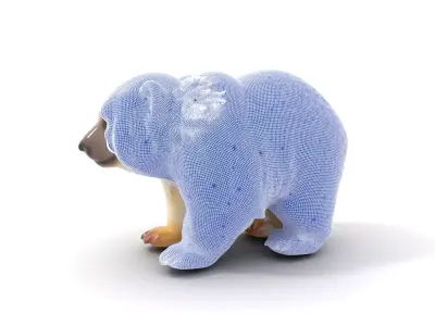 Fluffy Polar Bear model pack Low-poly 3D model