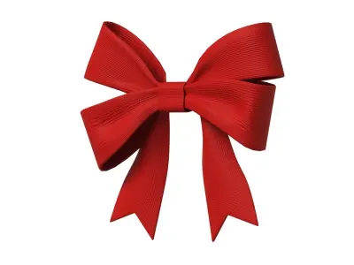 Christmas Bow Ribbon 91 Low-poly 3D model