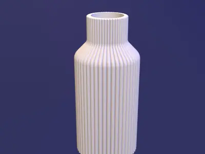 long striped vase 3D print model