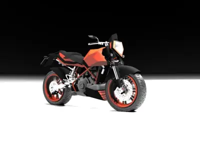 Motorcycle ktm Low-poly 3D model