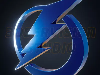 Tempa Bay Lightning logo - Cinematic - 3D print 3D model