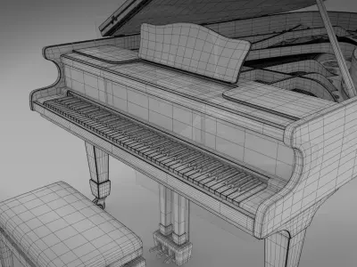 Grand piano 3D model
