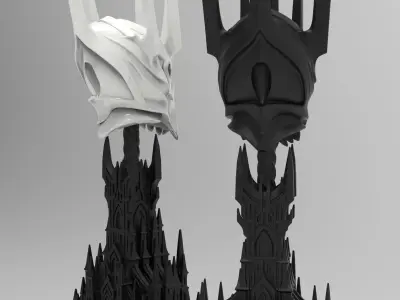 Sauron Tower Display  Lord of the Rings Statue 3D print model