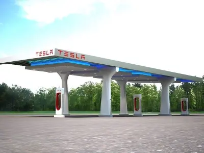 Tesla Charging Station 3D model
