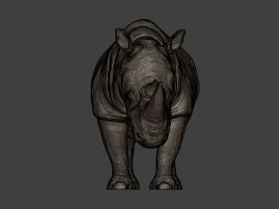 Animal - Rhinoceros Statue - Figurine 3D print model