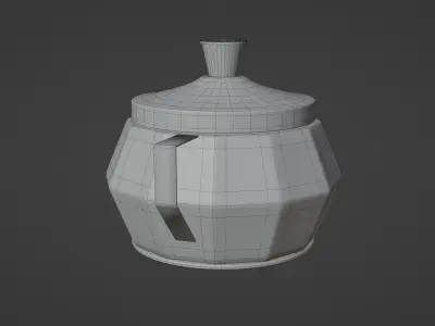  Sugar Bowl Art Deco Silver Plated 1930s Free 3D model