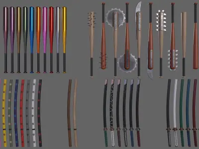 PBR Weapon V1 3D Model Collection