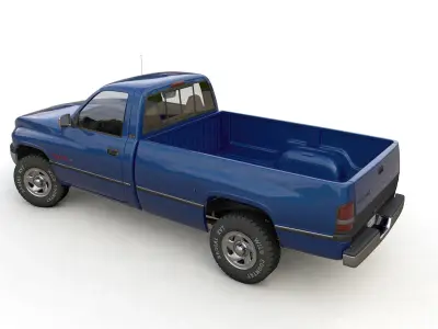 Dodge RAM 1500 V8 Single Cab 1995 3D model