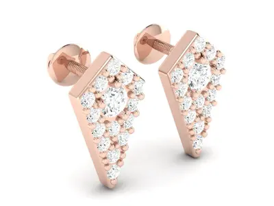 Women earrings 3D print model 24