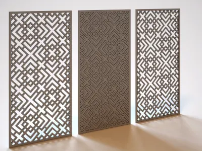 Partition lattice fence design 3D model