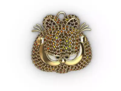 dijes- Colgant gato garfield dibujo animado -v- 3D print model