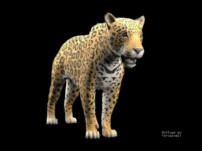 Jaguar Low-poly 3D model