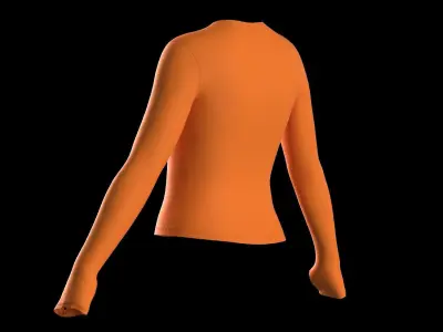 Female longsleeve thumbail hole 3D model
