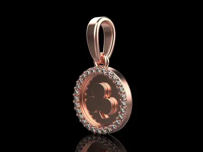 Card Clubs pendant model 610 3D print model