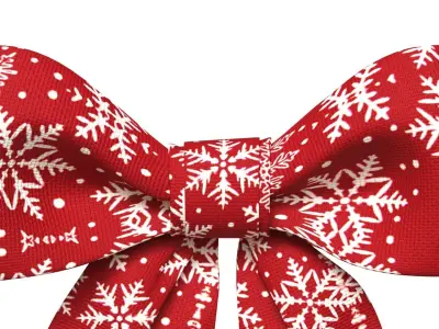 Christmas Bow Ribbon 30 Low-poly 3D model