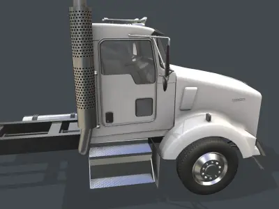 Kenworth T800 Chassis Low-poly 3D model
