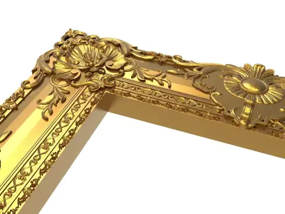 carved frame 3D model 34