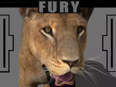 The Ultimate Lioness - fur 3d model 3D model