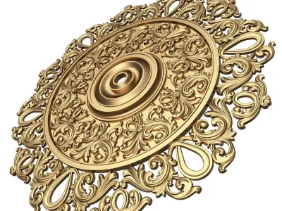 Ceiling Rosette 09 Low-poly 3D model