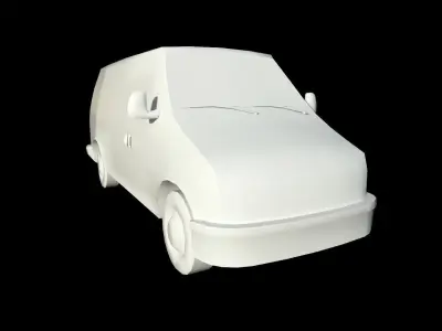 Panel Van Low-poly 3D model