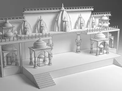 Indian Wedding Stage 3D model