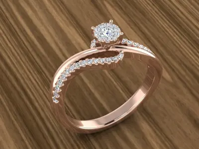 Diamond Jewelry Ring 3D print model