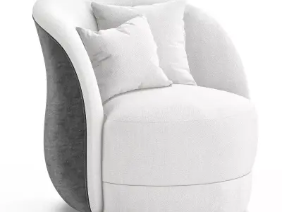 Armchair minimalistic Low-poly 3D model