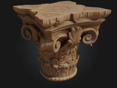 Corinthian Capital Design  The Pinnacle of Classical  3D model