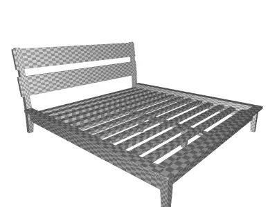 Madiun Low Profile Platform Bed 3D model