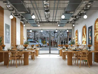 Bohemian restaurant design  3D model