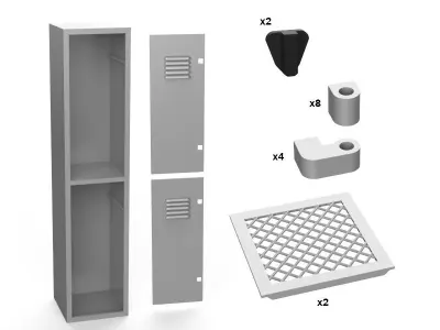 Locker tier lockers 3D print model