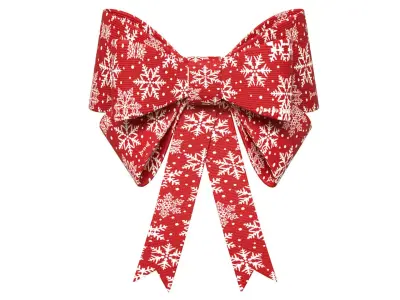 Christmas Bow Ribbon 07 Low-poly 3D model