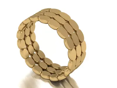 Flat bead band Free 3D print model